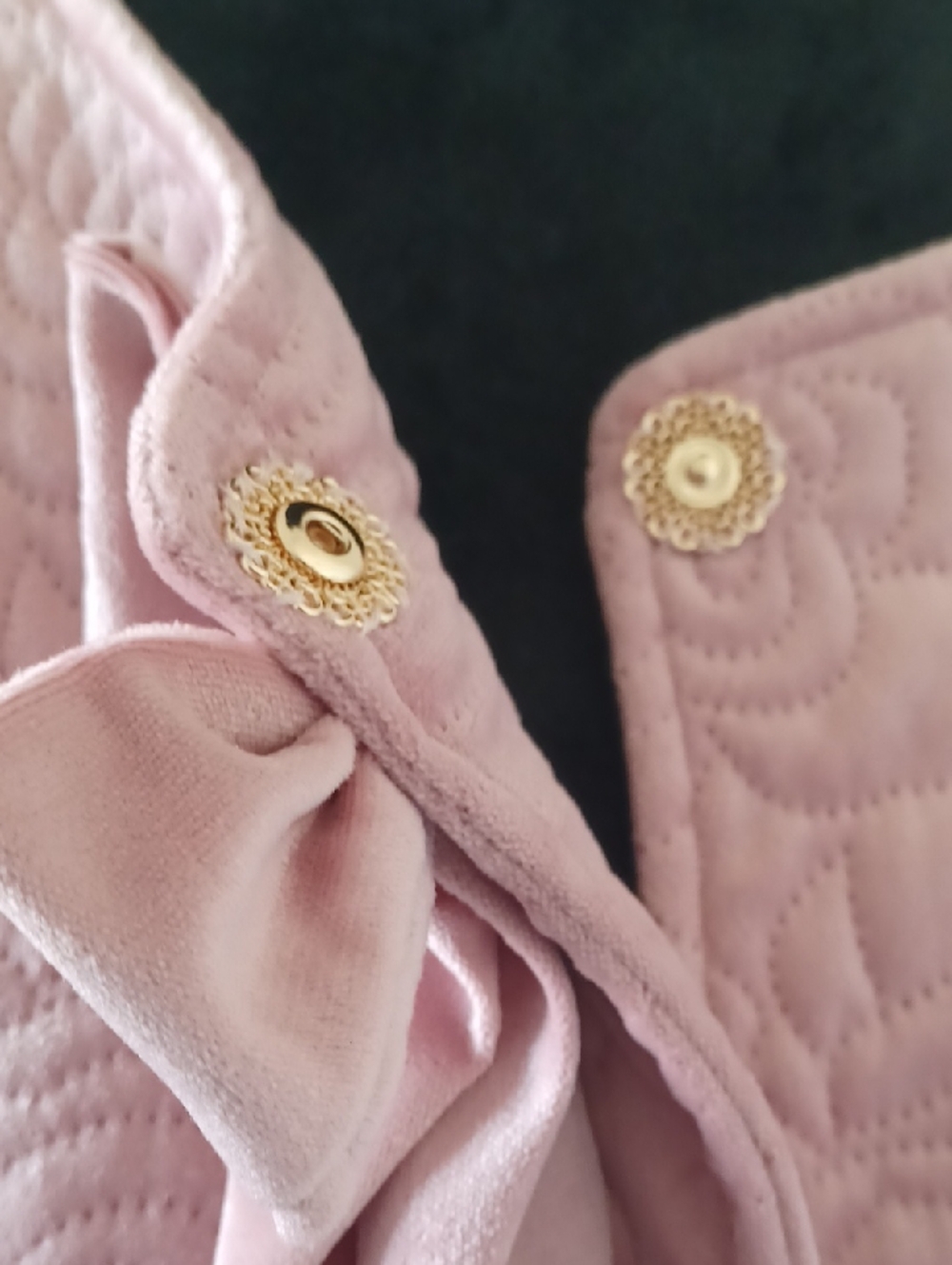 NWT ** Lait Collection Pink Velvet Quilted Jacket by American Heiress ** Size M - Picture 8 of 10